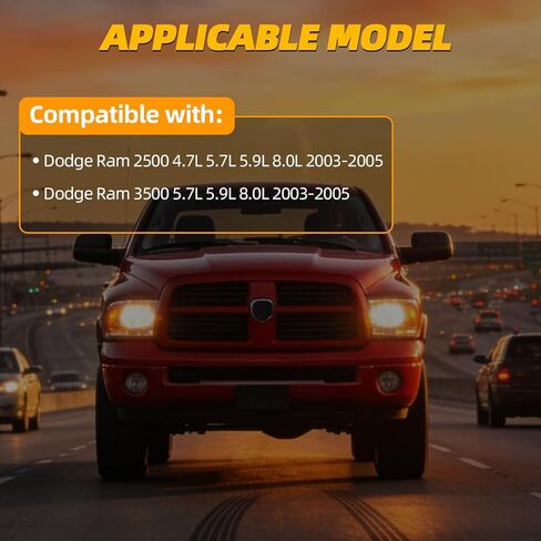 ABS Wheel Speed Sensors Compatible with Dodge Ram 2500/Ram 3500 2003 2004 2005,2PC Front Driver and Passenger ABS Sensor Replace 5103493AA in Kuwait