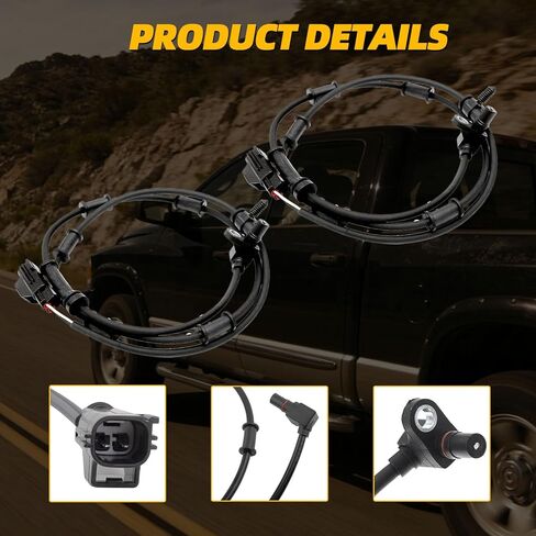ABS Wheel Speed Sensors Compatible with Dodge Ram 2500/Ram 3500 2003 2004 2005,2PC Front Driver and Passenger ABS Sensor Replace 5103493AA in Kuwait