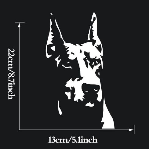 ملصق دوبيرمان للكلاب الأليفة ملصق مضحك لمصد نافذة السيارة والشاحنة باللون الأبيض in Kuwait