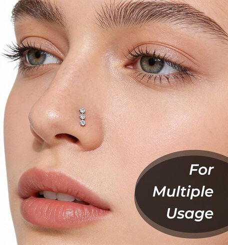32 Pcs Nose Rings for Women Men, L Shape, Hoop & Screw Body Jewelry, Surgical Stainless Steel Retainer Nose Rings Hoops for Noses Cartilage Body Piercing Jewelry in Saudi Arabia