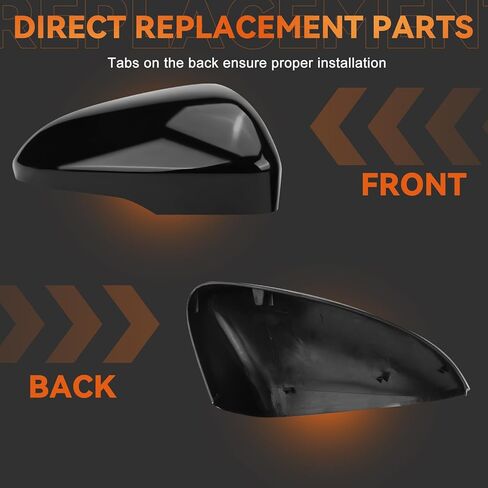 Side Mirror Cover Caps Compatible with Ford Fusion 2013-2022 Glossy Black，Door Mirror Cover Cap Replacement Pair With Turn Signal, DS7Z-17D742-AAPTM，DS7Z-17D743-AAPTM in Kuwait