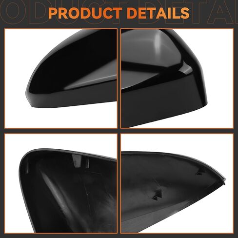 Side Mirror Cover Caps Compatible with Ford Fusion 2013-2022 Glossy Black，Door Mirror Cover Cap Replacement Pair With Turn Signal, DS7Z-17D742-AAPTM，DS7Z-17D743-AAPTM in Kuwait