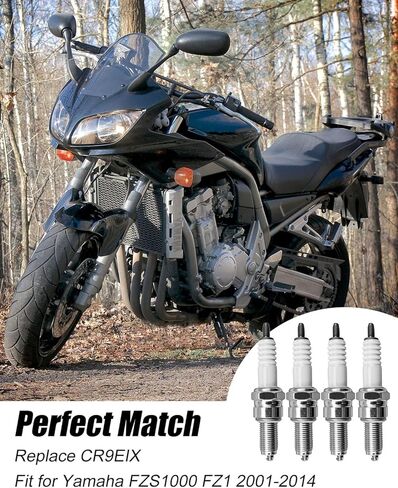 Iridium Spark Plug Fit for Polaris Yamaha Suzuki Kawasaki Replace CR9EIX 3521 CR7E CR8E G57C G59C 6263 CR9E, Motorcycle Spark Plugs, 4PCS in Saudi Arabia