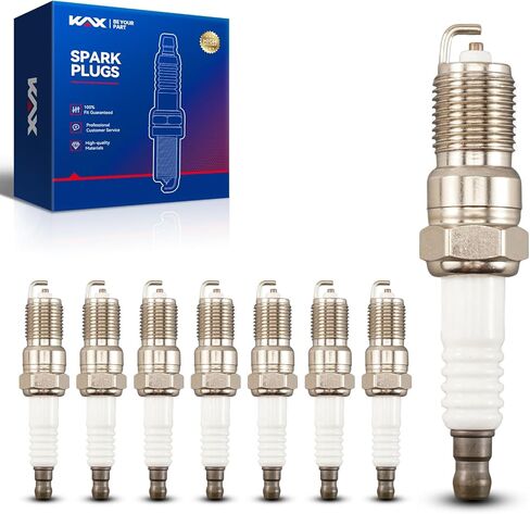 SP-479 AGSF22WM شمعات الإشعال، KAX شمعات الإشعال 8 عبوات تناسب F150، إكسبيديشن، F250 سوبر ديوتي، E350 سوبر ديوتي، E250، رحلة، E250 إكونولين، 6، F350 سوبر ديوتي، ملاح، نوع S، نوع X، E150 إكونولين in Saudi Arabia
