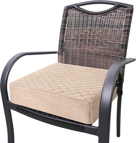 Booster Cushion for Adults - 18x18x5 Medium-Firm Seat Cushion for Home, Office, Wheelchair, Car - Washable Velvety Cover with Waterproof Layer, Removable Strap & Non-Slip Base - Beige in Kuwait