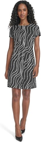 Tommy Hilfiger Women's Short Cap Sleeve Shift Dress with Mock Pockets in Saudi Arabia