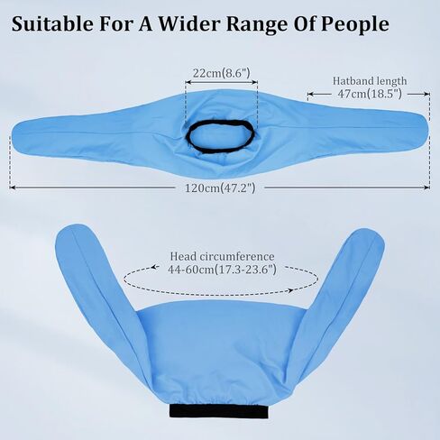غطاء رأس عمامة قابل للتعديل من FADACHY وقلنسوة شعر للنساء، أغطية رأس ناعمة من العلاج الكيميائي، قبعة صغيرة مطاطية باللون الأزرق in Kuwait