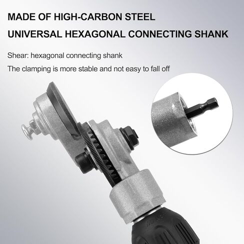 Electric Drill Shears Attachment - Cutter Nibbler for Cutting Flat Metal Sheets with a Thickness of 0.03 Inches or Less - Authentic Goods from The Source in Saudi Arabia