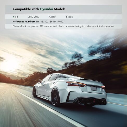 YHTAUTO دعامة مصد جانبية للراكب الخلفي متوافقة مع Hyundai Accent 2012-2017 سيدان in Saudi Arabia