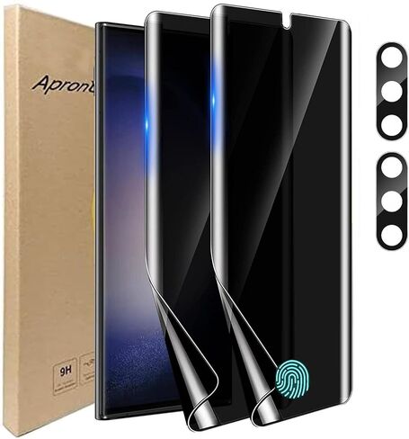 2 Pack for Samsung Galaxy S24 Ultra Screen Protector Privacy Film [Not Glass] 6.8 inch, Easilier Fingerprint Unlock, Anti-Spy Flexible,Full Coverage，Anti-Scratch Shock-Resistant in Saudi Arabia