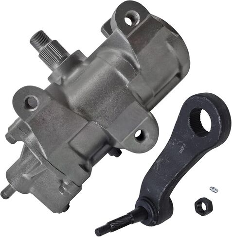 Detroit Axle - 2pc Gear Box Kit for 2011-2019 Chevy Silverado 2500HD 2011-2013 2019 Silverado 3500HD 2011-2013 2017-2019 GMC Sierra 2500HD 3500HD, Power Steering GearBox, Front Pitman Arm Replacement in Saudi Arabia