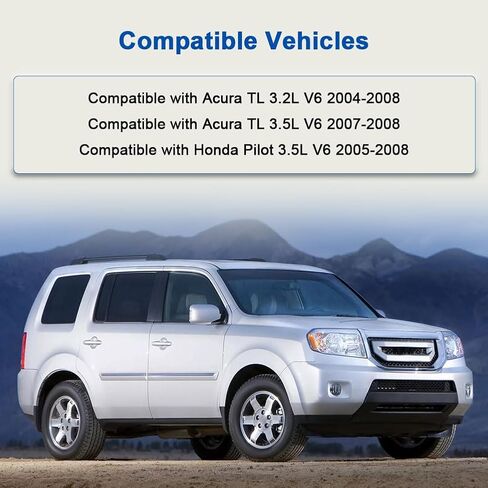 Power Steering Pump with Pulley Compatible with Acura TL 3.2L 3.5L V6 2004-2008, Honda Pilot 3.5L V6 2005-2008 Replacement for 21-5441 AA1215441 55-5777 56110RDAA01 in Kuwait