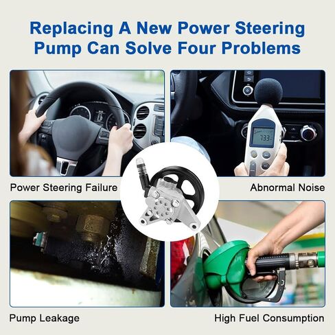 Power Steering Pump with Pulley Compatible with Acura TL 3.2L 3.5L V6 2004-2008, Honda Pilot 3.5L V6 2005-2008 Replacement for 21-5441 AA1215441 55-5777 56110RDAA01 in Kuwait