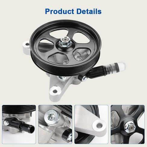 Power Steering Pump with Pulley Compatible with Acura TL 3.2L 3.5L V6 2004-2008, Honda Pilot 3.5L V6 2005-2008 Replacement for 21-5441 AA1215441 55-5777 56110RDAA01 in Kuwait