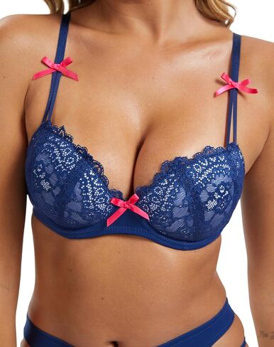 UPTRIS Underwire Bras for Women Ultra Light T Shirt Bra Demi Bra Women's Plunge Bras Supportive Red Wire Everyday Wear in Saudi Arabia