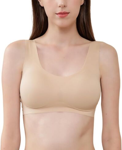 Bras for Women Silk Satin Soft Bralette Wireless Tshirt Bra Top Comfort Push Up Full Coverage Seamless Everyday Bras in Saudi Arabia