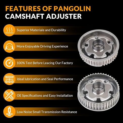 Intake & Exhaust Camshaft VVT Sprocket & Bolts Compatible with Chevy Aveo Aveo5 Cruze Sonic 2010-2017 1.6L 1.8L Replaces# 55567048 55568386 in Kuwait