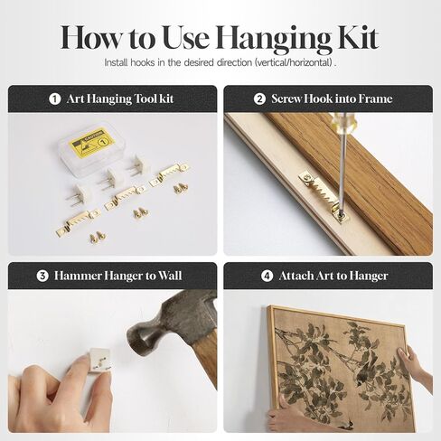 Framed Vintage Botanical Birds on Branch Wall Art, Retro Neutral Still Life Canvas Artwork for Walls, Elegant Rustic Painting Print for Living Room Bedroom Dining Room Office Wall Decor, 36x24 Inch in Kuwait