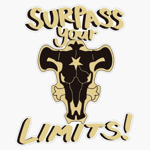 ملصق من الفينيل مطبوع عليه اقتباس Black Bulls Yami مقاس 5 بوصات in Saudi Arabia