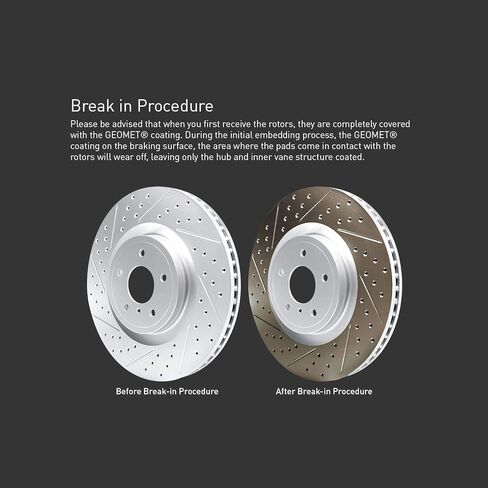 R1 Concepts Rear Brake Rotors For 1994-2004 Ford Mustang| Drilled Slotted Disc Brake Rotors| Brakes and Rotors Brakes and Rotors in Saudi Arabia