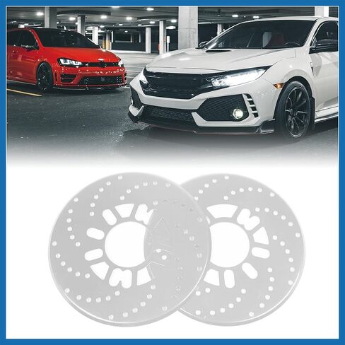 2 Pcs Aluminum Alloy Disc Brake Rotor Cover Silver Tone for Truck Car Vehicle Item Replacement in Saudi Arabia
