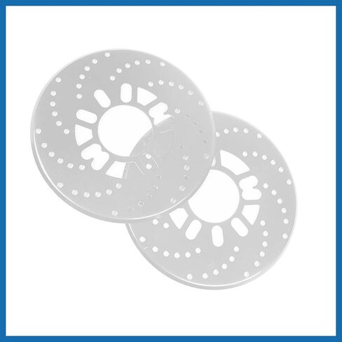 2 Pcs Aluminum Alloy Disc Brake Rotor Cover Silver Tone for Truck Car Vehicle Item Replacement in Saudi Arabia