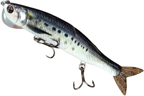 Topwater Artificial Bionic Wobbler Fishing Lure, 5.5in/1.02oz Slow Sinking Simulation Multi Jointed Hard Bait, Fishing Accessories for Freshwater & Saltwater in Saudi Arabia