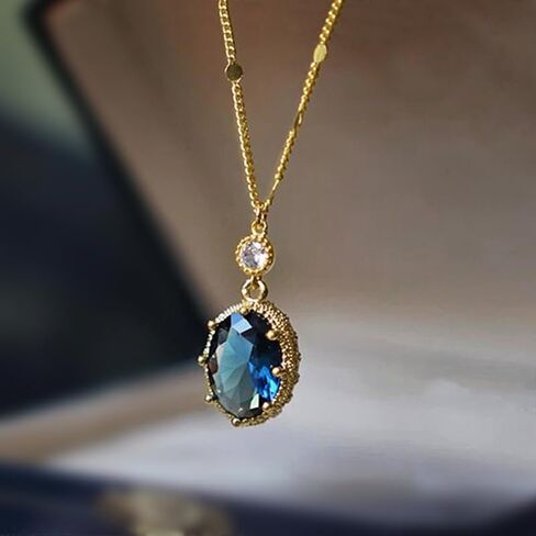 Exquisite Oval CZ Pendant Necklace for Women Charms Jewelry in Saudi Arabia