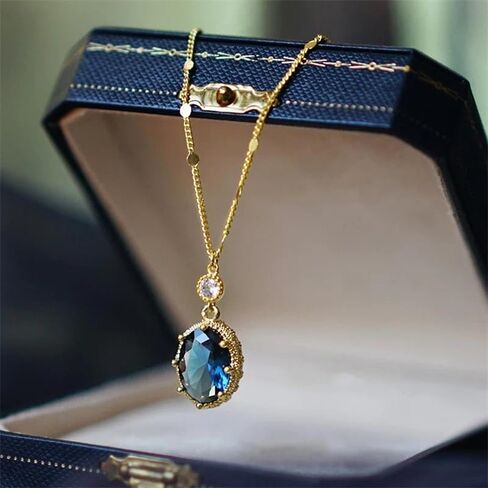 Exquisite Oval CZ Pendant Necklace for Women Charms Jewelry in Saudi Arabia