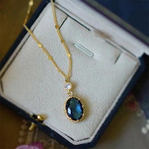 Exquisite Oval CZ Pendant Necklace for Women Charms Jewelry in Saudi Arabia