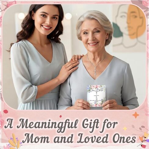 30 Sets Mother's Day Bulk Faith Cross Necklace Christian Gift God Is Within Her She Will Not Fall Card Bible Gift Set Religious Necklace Baptism Favors Birthday Present for Guests Faith Jewelry Women in Kuwait