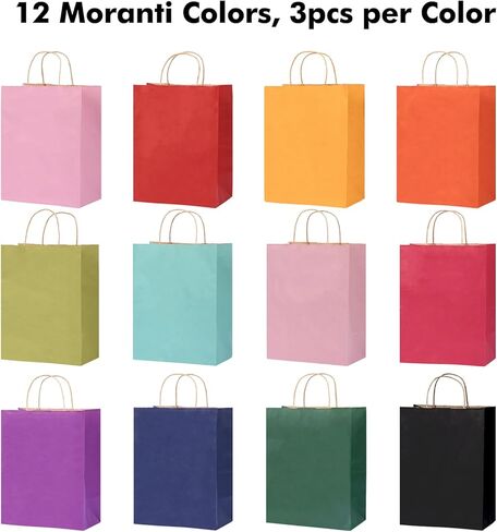 30 قطعة من أكياس الهدايا الورقية مع 30 منديلًا، 6 ألوان للحفلات المفضلة مع مقابض، حقائب هدايا صغيرة لأعياد الميلاد، حفلات استقبال المولود الجديد، مستلزمات الحفلات والحرف اليدوية in Kuwait