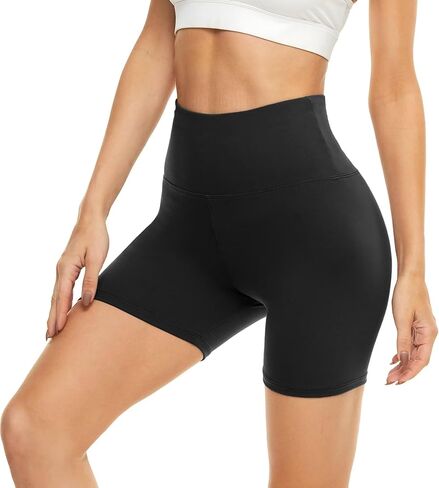 HIGHDAYS 5" Biker Shorts for Women - High Waist Tummy Control Stretch Spandex Workout Yoga Running Gym Underwear in Kuwait