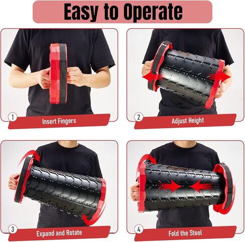 Upgraded Foldable Stool Thickened Set of 2, Portable Collapsible Stool Retractable Stool, Foldable Portable Collapsible Chair for Fishing, Hiking Tours, BBQ, Parties, Outdoor Activities (Red) in Kuwait