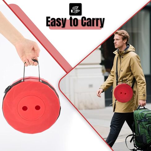 Upgraded Foldable Stool Thickened Set of 2, Portable Collapsible Stool Retractable Stool, Foldable Portable Collapsible Chair for Fishing, Hiking Tours, BBQ, Parties, Outdoor Activities (Red) in Kuwait