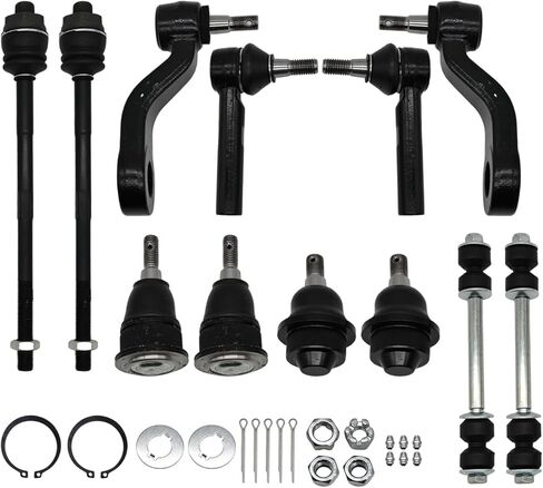 12PCS Front Ball Joints Tie Rods Idler Arm Pitman Arm Stabilizer Bar Link Kit Compatible with Avalanche 2500 Silverado Sierra 1500 2500 3500 01-10 ES3609 ES3488 K80631 K6696 K6693 K6535 in Saudi Arabia