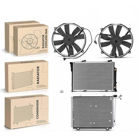 Replacement Parts for Radiator&AC Condenser&Cooling Fan Kit for Mercedes-Benz C220 1994-1996 2.2L Mod-A58PP-108061 in Saudi Arabia