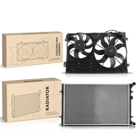 Replacement Parts for Aluminum Radiator&Cooling Fan Assembly Kit for Volkswagen Jetta 05-06 Audi A3 Mod-A58PP-100167 in Saudi Arabia
