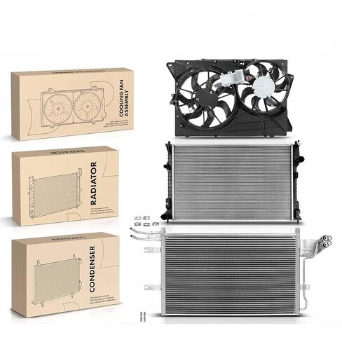 Replacement Parts for Radiator&AC Condenser&Dual Cooling Fan Kit for Ford Flex Lincoln MKT 10-12 Mod-A58PP-107544 in Saudi Arabia