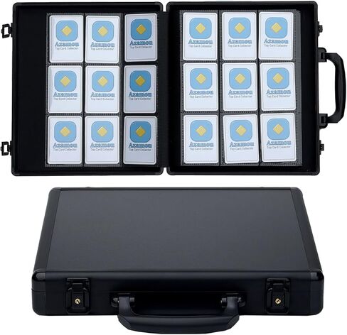 Toploader Binder for Trading Cards, Hard Cases, Holds 180 Toploaders, 9 Pocket Sleeves for 3" x 4" Cards (Black) in Saudi Arabia