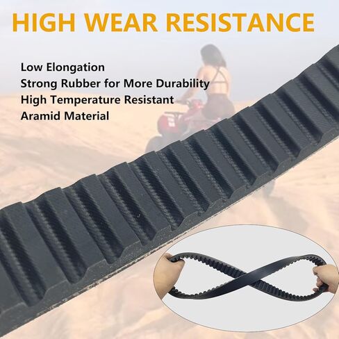 Drive Belt Transmission Belt Fit for Polaris Outlaw 50 2008-2018/90 2007-2014/2016/110 2016-2018,Predator 50 2007,Sportsman 90 2007-2014/2016,Aramid Fiber Belt Replaces 2310018S-000/0453455 in Saudi Arabia