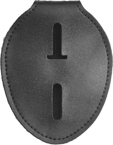 حامل شارة الشرطة، حامل شارة الشريف، حامل شارات عالمية من جلد البقر، مشبك معدني وسلسلة متضمنة، إنفاذ القانون، دائري in Kuwait