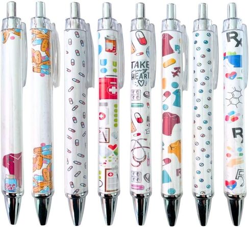YJ PREMIUMS 8PC Teacher Pen | Cool Best Cute Fun Funny Pencil Teachers Pens for Teaching Marking Substitute Principal School Preschool Appreciation Pack Gifts Accessories Needs Gift in Bulk in Saudi Arabia