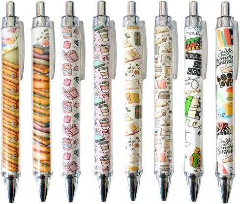 YJ PREMIUMS 8PC Teacher Pen | Cool Best Cute Fun Funny Pencil Teachers Pens for Teaching Marking Substitute Principal School Preschool Appreciation Pack Gifts Accessories Needs Gift in Bulk in Saudi Arabia