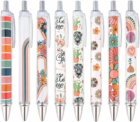 YJ PREMIUMS 8PC Teacher Pen | Cool Best Cute Fun Funny Pencil Teachers Pens for Teaching Marking Substitute Principal School Preschool Appreciation Pack Gifts Accessories Needs Gift in Bulk in Saudi Arabia
