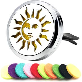 عباد الشمس من الضروري النفط سيارة الناشر تنفيس كليب سيارة الناشر الروائح تنفيس كليب الهواء المعطر اكسسوارات السيارات للنساء مع 10 منصات إعادة التعبئة in Kuwait