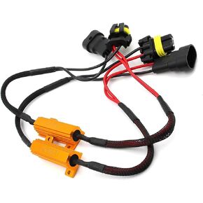 2 PCS 9006/HB4 LED Light Decoder, Fault Eliminator for Repairing LED Bulb Super Flash, 50 W Waterproof Plug and Play Load Resistor, Universal for Cars Bulb Modification Adapter (Black) in Kuwait