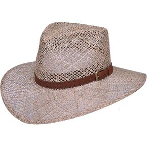 Australian Seagrass Hat Sun Hats for Women Men Beach Hat Tear Drop with Recycled Leather Details - Outback Hat in Kuwait