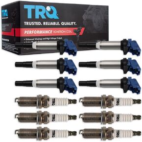 TRQ ملف الإشعال وشمعة الإشعال عدة 12 قطعة شمعات الإشعال إيريديوم متوافقة مع 2010-2013 BMW 128i 2010-2013 328i 2010-2013 328xi 2010-2011 528i 2010 528xi 2010-2012 X3 2010 X5 2010-2011 Z4 in Kuwait
