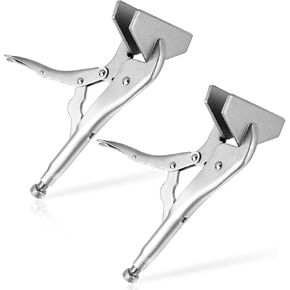 NATGAI 1 Pack 10 Inch Locking Sheet Metal Clamp, Welding Pliers with Adjustable Opening, Nickel Plated Carbon Steel Duckbill Locking Plier for Metalworking, Sheet Metal Bending and Clamping (1 Pack) in Kuwait